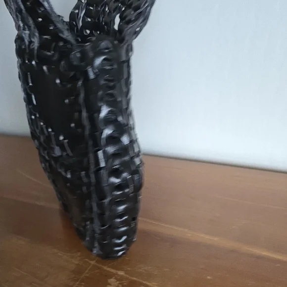 Patricia Nash Black Woven Shoulder Bag No Straps - Picture 4 of 9